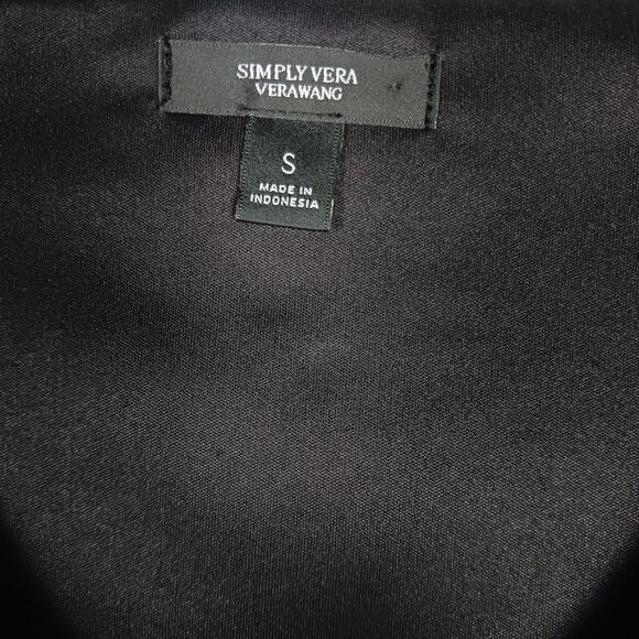 Simply Vera Vera Wang Sparkly Metallic Blouse Women's Sz Small NWT Purple Black - Picture 8 of 16